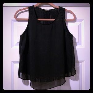 Black sleeveless top